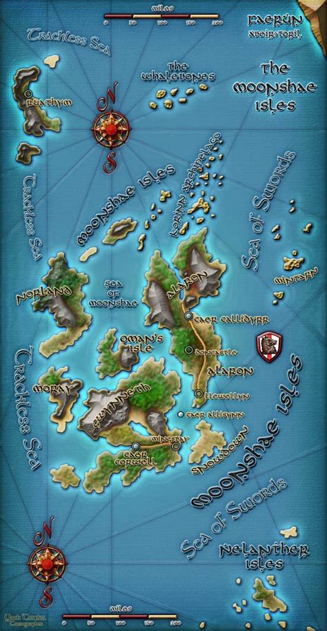 moonshae_isles- forgotten realms | Fantasy world map, Fantasy map ...