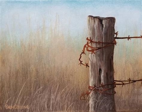 Broken Fence 10x8 original acrylic painting by Ben Collins FREE ...