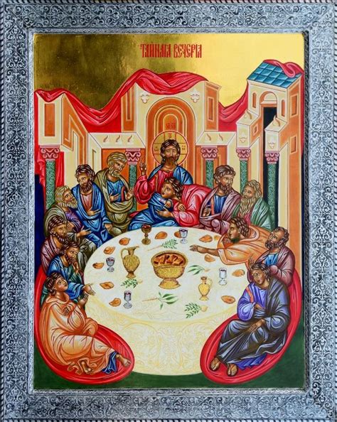 The Last Supper, Eastern Orthodox icon, by the hand of Alina Smolyansky ...