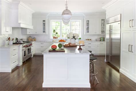 White Transitional Kitchen - Transitional - Kitchen - new york - by ...