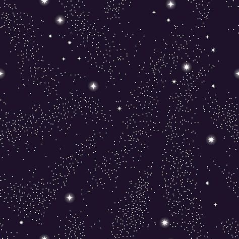 Universe with planets and stars seamless pattern, cosmos starry night ...