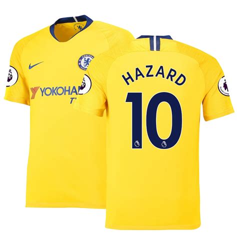 Nike Eden Hazard Chelsea Yellow 2018/19 Away Stadium Replica Player Jersey