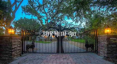 Best Driveway Gates Orlando | JDR Metal Art 2021 | Custom Driveway ...