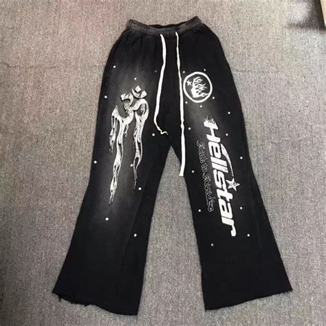 Hellstar Black Flare Sweatpants - Etsy