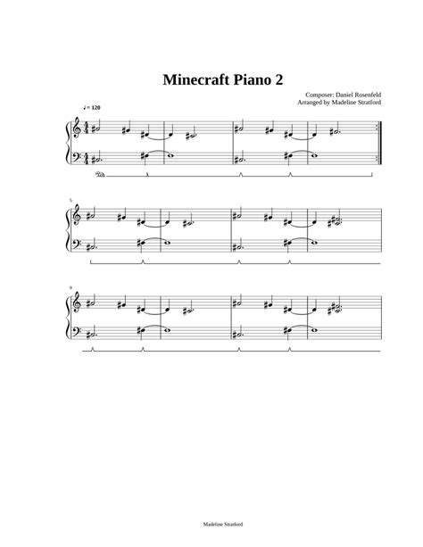 Minecraft Piano Theme 2 - Easy Solo Sheet music for Piano | Download ...