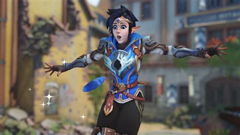 All customization options for Mythic Adventurer Tracer skin in Overwatch 2