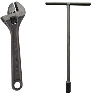 TAPARIA 8 inch adjustable screw spanner and 10 mm t spanner black heavy ...