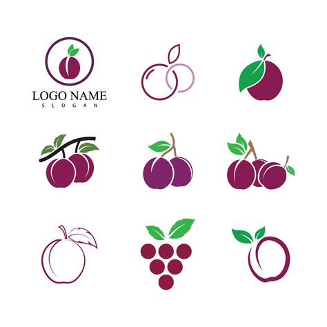 Plum logo vector icon design template 21499918 Vector Art at Vecteezy