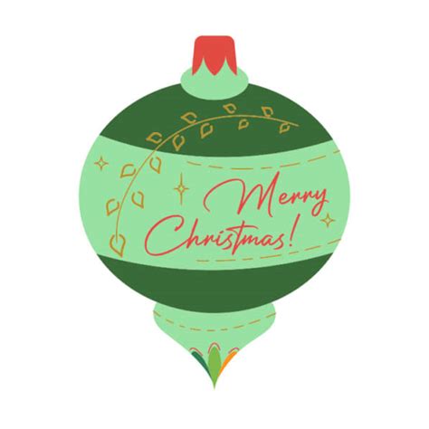 Download Festive Green 'Merry Christmas' Ornament Quotes Online ...