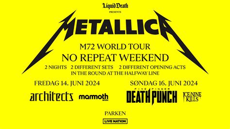 Metallica concert tickets for Parken - København Ø (Parken Stadion ...