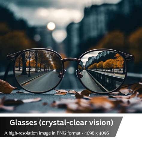 Glasses (crystal-clear vision) Modern glasses that serve as windows to ...