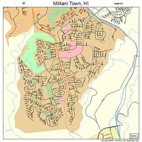 Mililani Town Hawaii Street Map 1551050