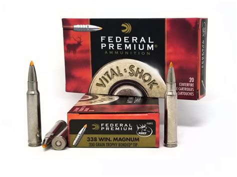 Federal 338 Win Mag Ammunition P338A1 Nosler AccuBond 225 Grain ...