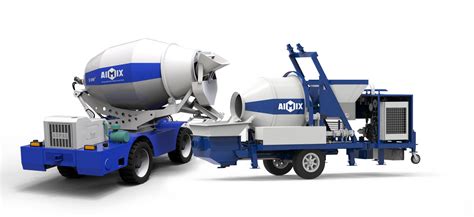 Self Loading Concrete Mixer With Pump - Self Load Materials - Low Cost