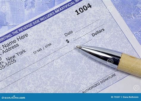 Blank Business Check stock image. Image of business, debt - 75507