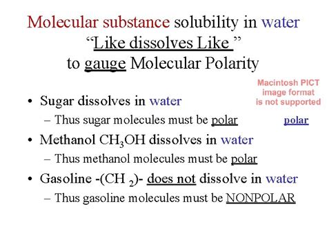 Molecular Geometry Polarity A Substance structure will influence