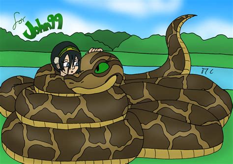 Kaa Hugs Toph by Dan-the-Countdowner on DeviantArt