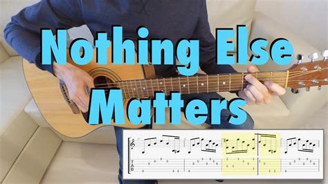 Metallica - Nothing Else Matters (acoustic cover, tab) - YouTube