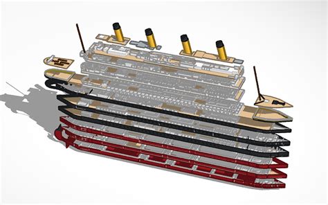 3D design Titanic deck by deck - Tinkercad