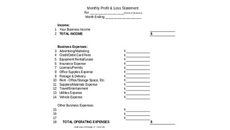 FREE 7+ Sample Profit and Loss Statement Forms in MS Word | PDF