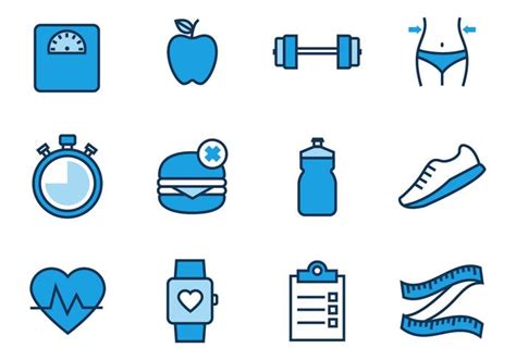 Free Health and Fitness Icons Vector 144224 Vector Art at Vecteezy