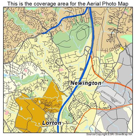 Aerial Photography Map of Newington, VA Virginia