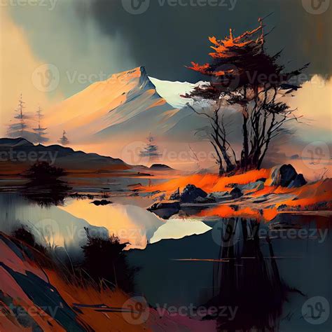 Landscape Art - 22416440 Stock Photo at Vecteezy