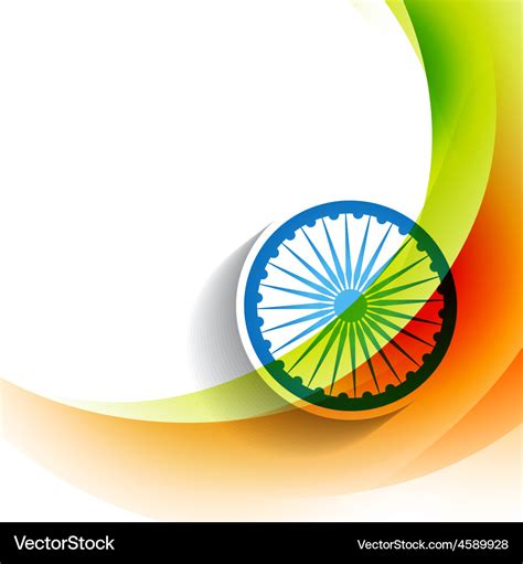 Stylish indian flag background Royalty Free Vector Image