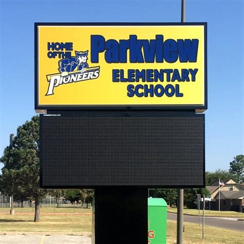 School Sign for Parkview Elementary School - Oklahoma City, OK