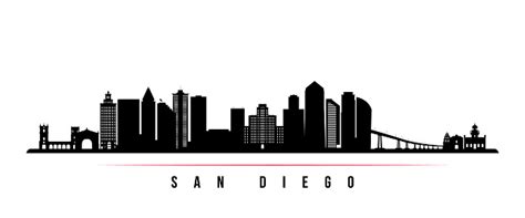 San Diego Color Skyline - Vector Download