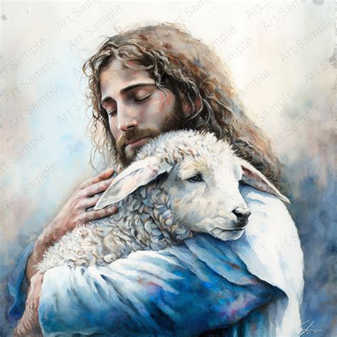 Christ the Shepherd Jesus and Lamb Jesus Painting Picture of Jesus ...