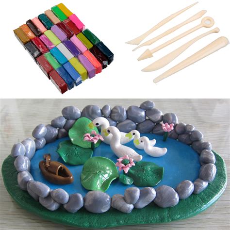 32 Colors Polymer Clay Fimo Block Modelling Moulding Sculpey DIY Toy 5 ...