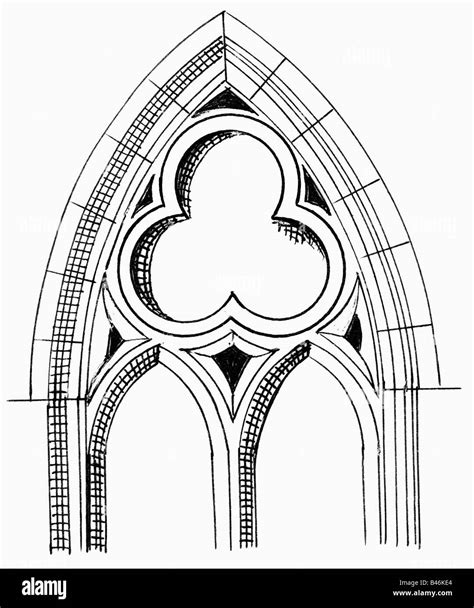 Art Drawing Gothic Arch Window