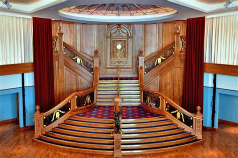 Titanic Grand Staircase inside Titanic Belfast in Belfast, Northern ...