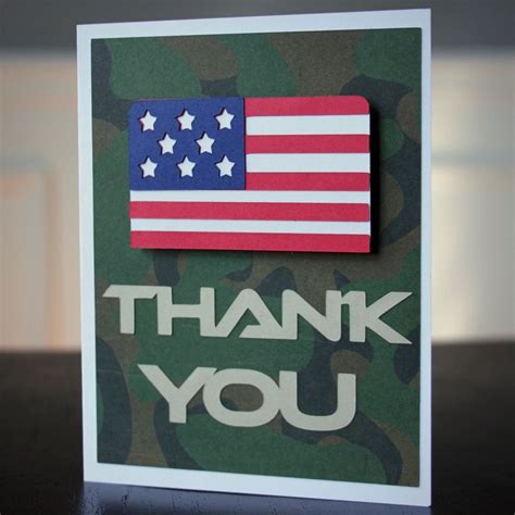 Army Party Military Thank You Card Set