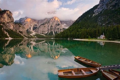 The Pragser Wildsee Lake in the Prags Dolomites-South Tyrol, Italy ...