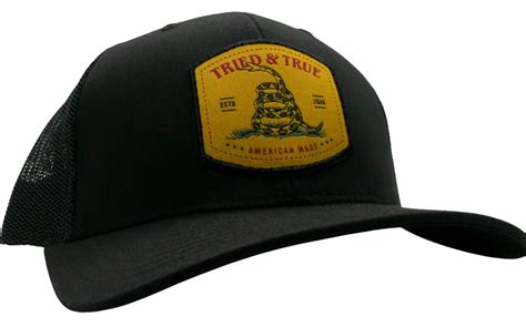 Tired and True Gadsden Flag snake Patch Mesh Back Trucker Hat Baseball ...