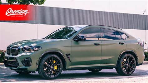 BMW X4 M Competition Wrap Transformation | Avery Matte Olive Green HOW ...