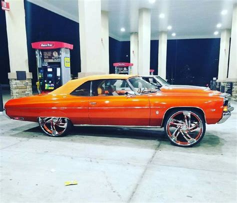 Custom Orange Donk Car | Pimped Out Classic