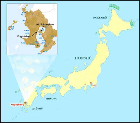 Sakurajima Japan Map