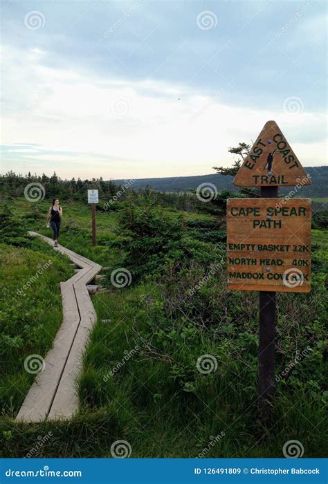 Hiking Along the Cape Spear Path Section of the East Coast Trail Stock ...