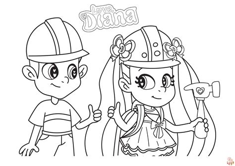 Enjoy Free Diana and Roma Coloring Pages Printable