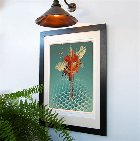 radio waves art print by pack & tickle | notonthehighstreet.com