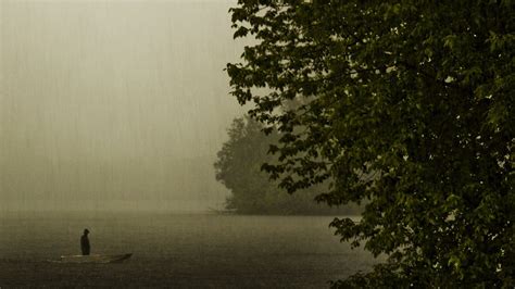 Rainy Day Wallpaper | 1920x1080 Rainy Day on the Lake desktop PC and ...