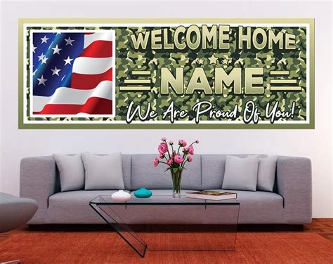 Welcome Home Military Banner Custom Banner Homecoming Banner | Etsy ...