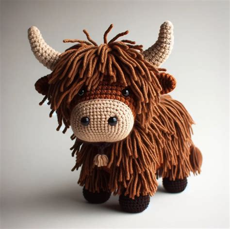 Highland Cow Crochet Pattern Amigurumi Cow Pattern Digital Download DIY ...