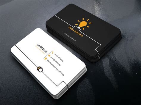 Free & Premium Electrical Engineer Business Cards 2021 | TechMix