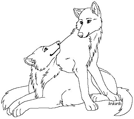 Wolf Family Drawing at GetDrawings | Free download