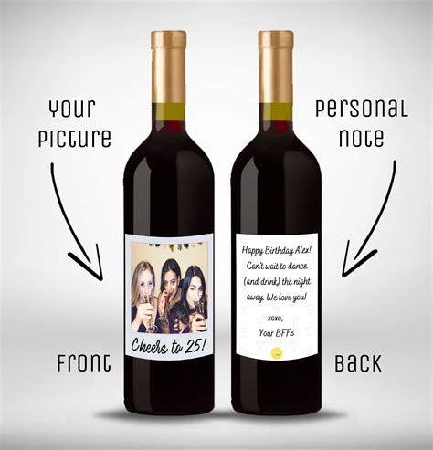 Wine Bottle Labels Photo Wine Label Custom Wine Labels - Etsy