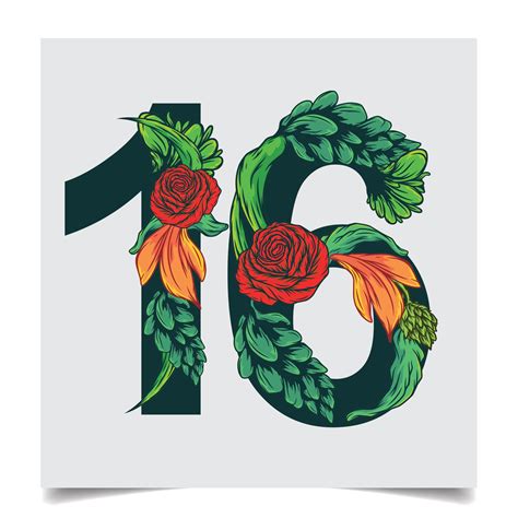 Numbers Vector Colorful Flower Font Stock illustration art 11187022 ...